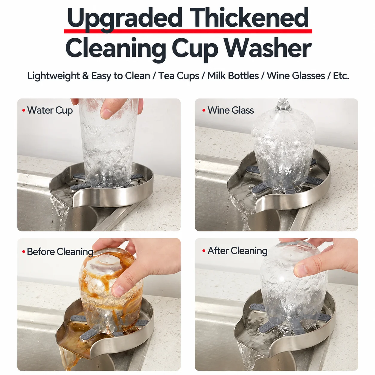 RVS keukenkraan glazen beker w - Glass Rinser For Kitchen Sink Metal recensie en prijs