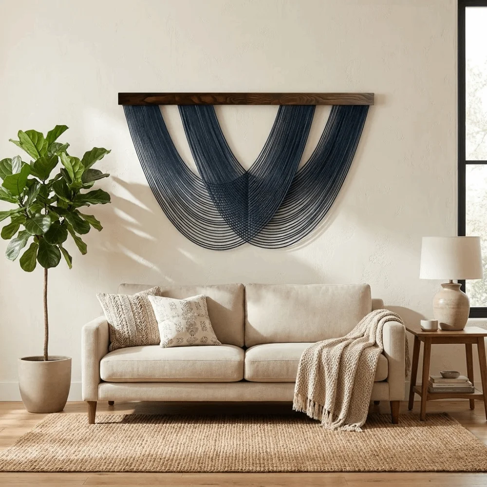 Hand-Woven Wall Hanging Tapestry Nordic Style Large Size Bohemian Tapestry Wall Art Macrame Wall Hanging Bedroom Decor