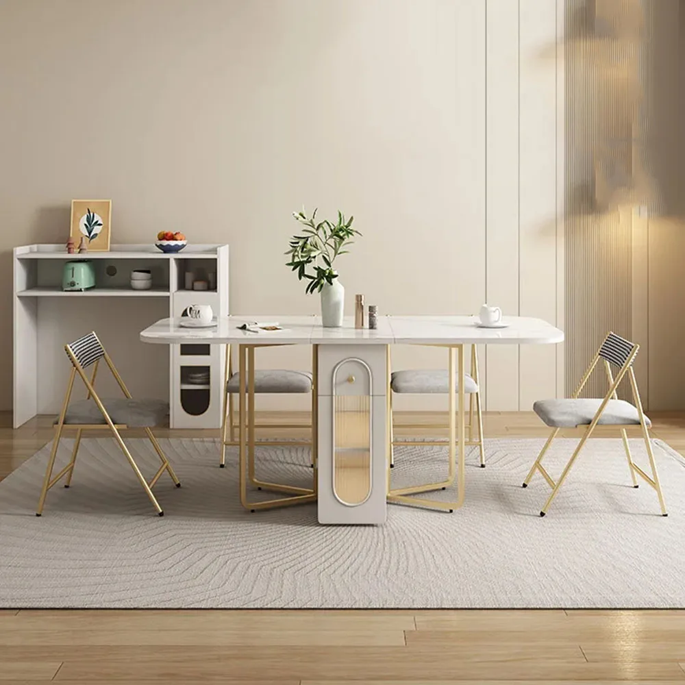 

Folding Luxury Dining Table Set Restaurant Luxury Entryway Nordic Dining Table Organizer White Italian Muebles Home Furniture