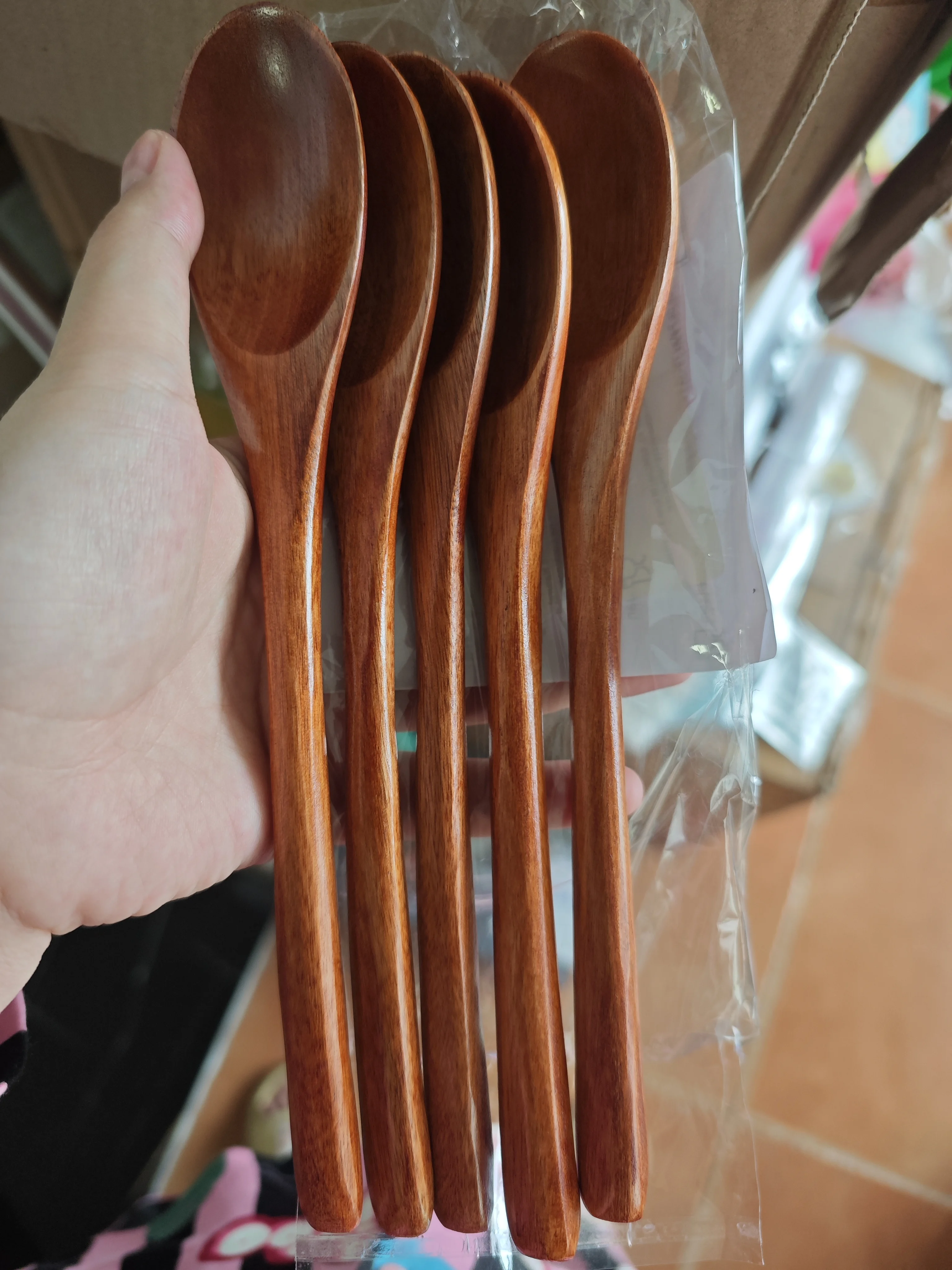 5 Pieces Wooden Spoon Soup Spo - Camping Cooking Tool Set 评论和价格