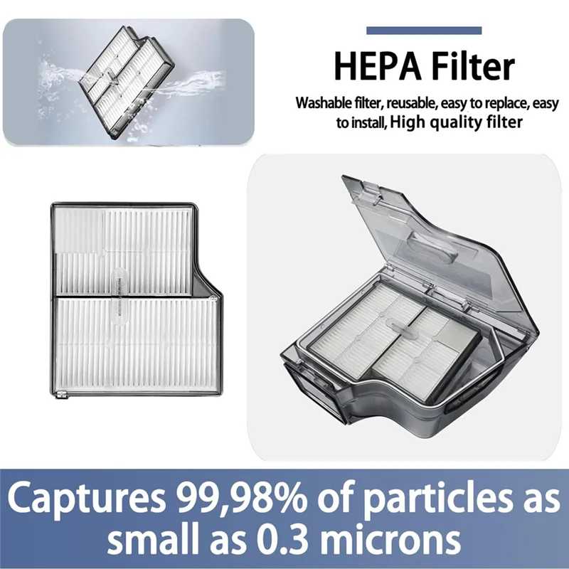AT28-For Roborock Saros 10 /S9 Maxv Ultra Vacuum Cleaner Parts Main Side Brush HEPA Filter Mop Cloth Dust Bags