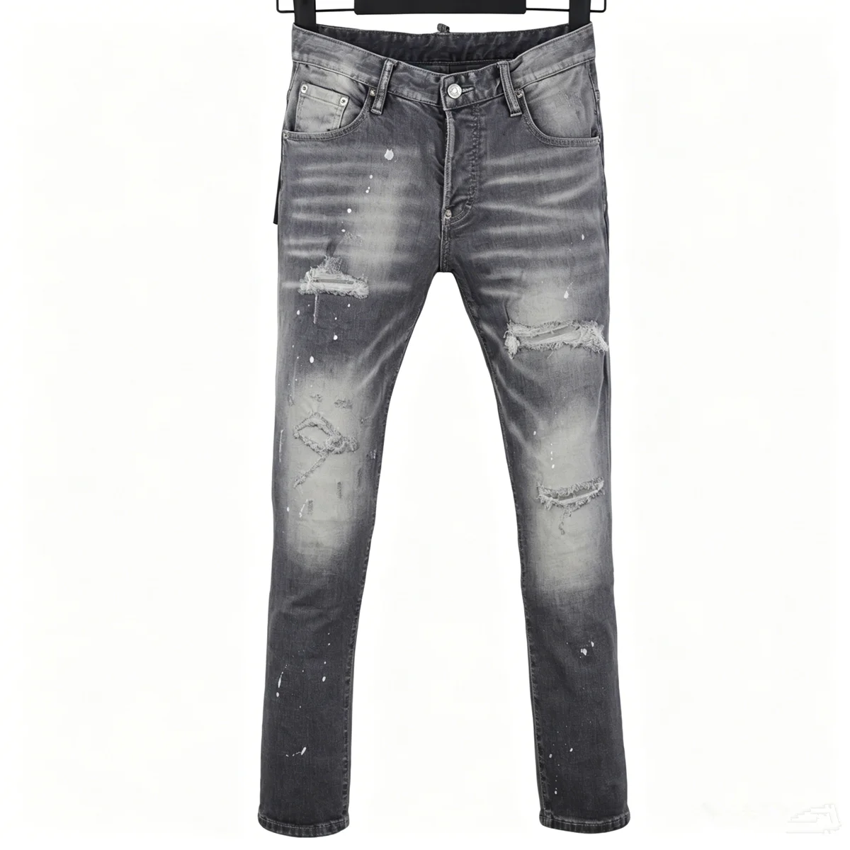 

6071 Four Seasons New Men's Jeans Washed Grey Casual Jeans Fashion All-match Jeans for Men