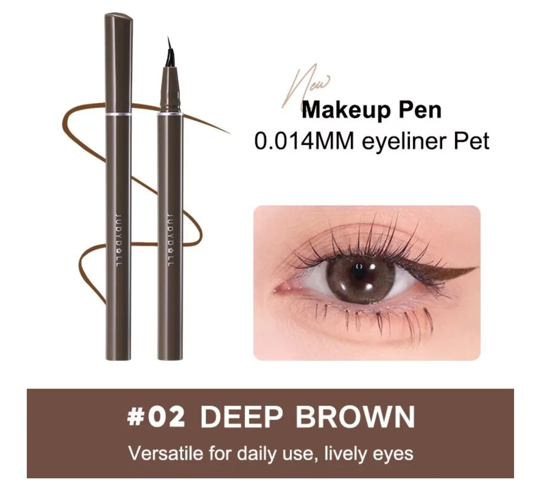 

Judydoll New Black Liquid Eyeliner Pencil Waterproof 24 Hours Long Lasting Eye Makeup Smooth Superfine Eye Liner Pen