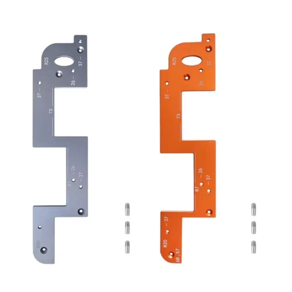 

Адаптация размера Muiti, шаблон с прорезями для двери шкафа, алюминиевый сплав R20/R25, дуговой угол, без ручки, долбежная форма, невидимая