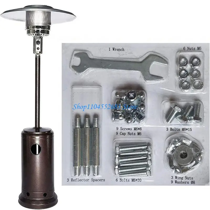

Y6GD Outdoor Heaters for Patios Heaters Replacement Part Bolt & Nut Set Patios Heaters Reflector Shield Round Space Heaters