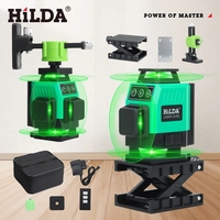 HILDA 12/16 Lines Level Self-Leveling 360 Horizontal And Vertical Cross Super Powerful Green  Portable Laser Optical Instrument