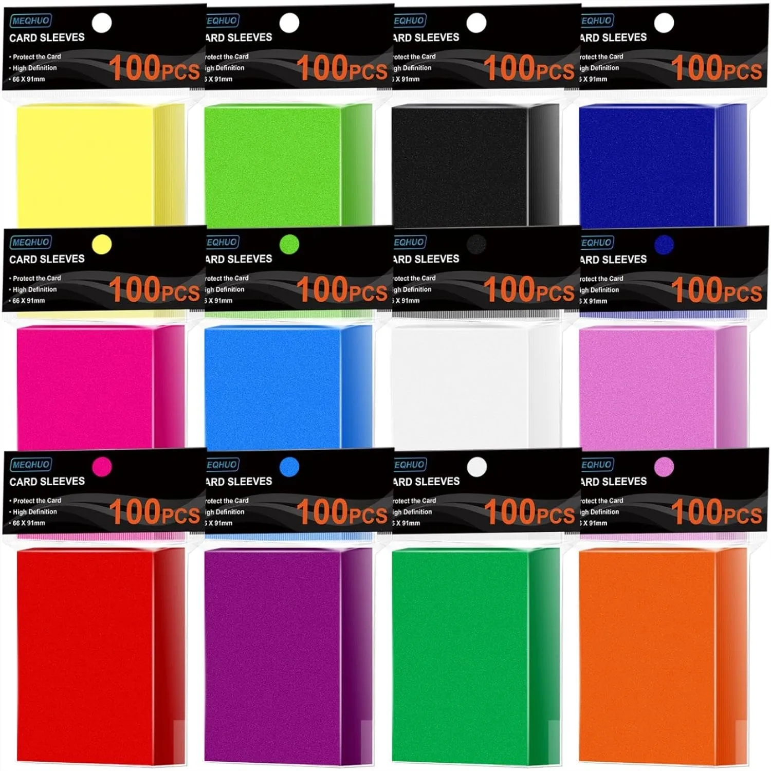 

1200 Count Card Sleeves 66X91mm Perfect Fit TCG Sleeves Soft Trading Card Protector Sleeves for Sports Baseball Football Collectible Cards