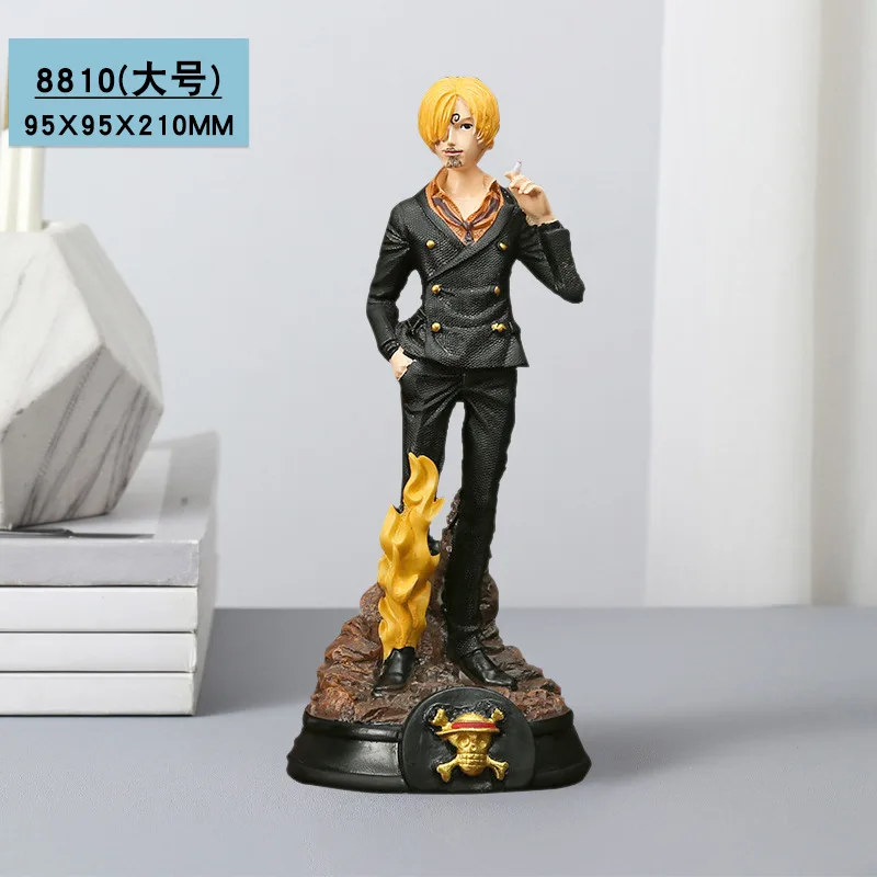 Novo One Piece Luffy Zoro Sanji anime figuras dos desenhos animados personalidade criativa modelos bonitos decoração para casa ornamentos presentes do menino
