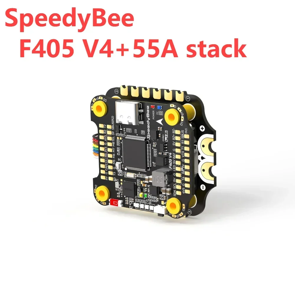

Полетный контроллер SpeedyBee F405 V4 55A Stack 4-в-1 ESC 30X30мм FPV MCU STM32F405 IMU ICM42688P для FPV дронов и фристайла