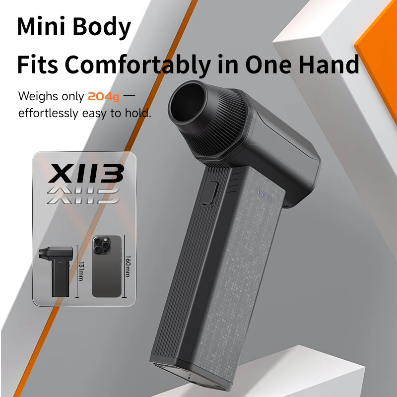 

Updated Turbo Jet Fan Mini Handheld 110000RPM Powerful Compressed air Duster for Car Dryer/PC/Home Cleaning Tool with 4 nozzles