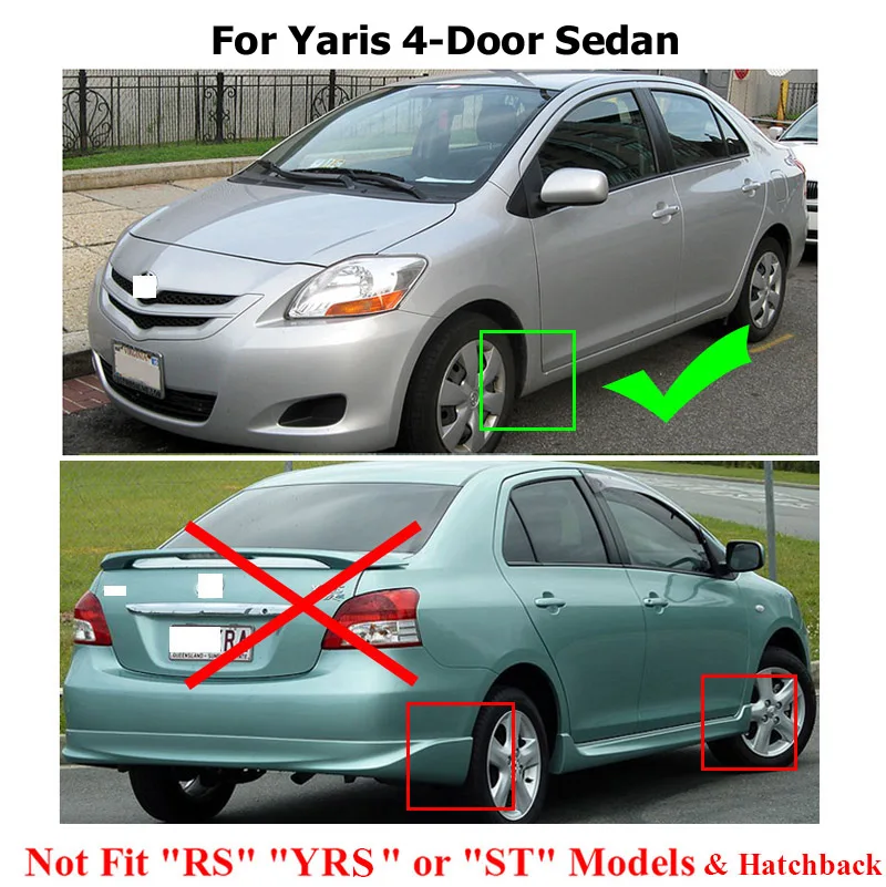 For Toyota Yaris Sedan Vios Limo Belta Mud Flaps 2007-2013 Mudflaps Splash Guards Mud Flap Mudguards Fender 2008 2009 2010 2011