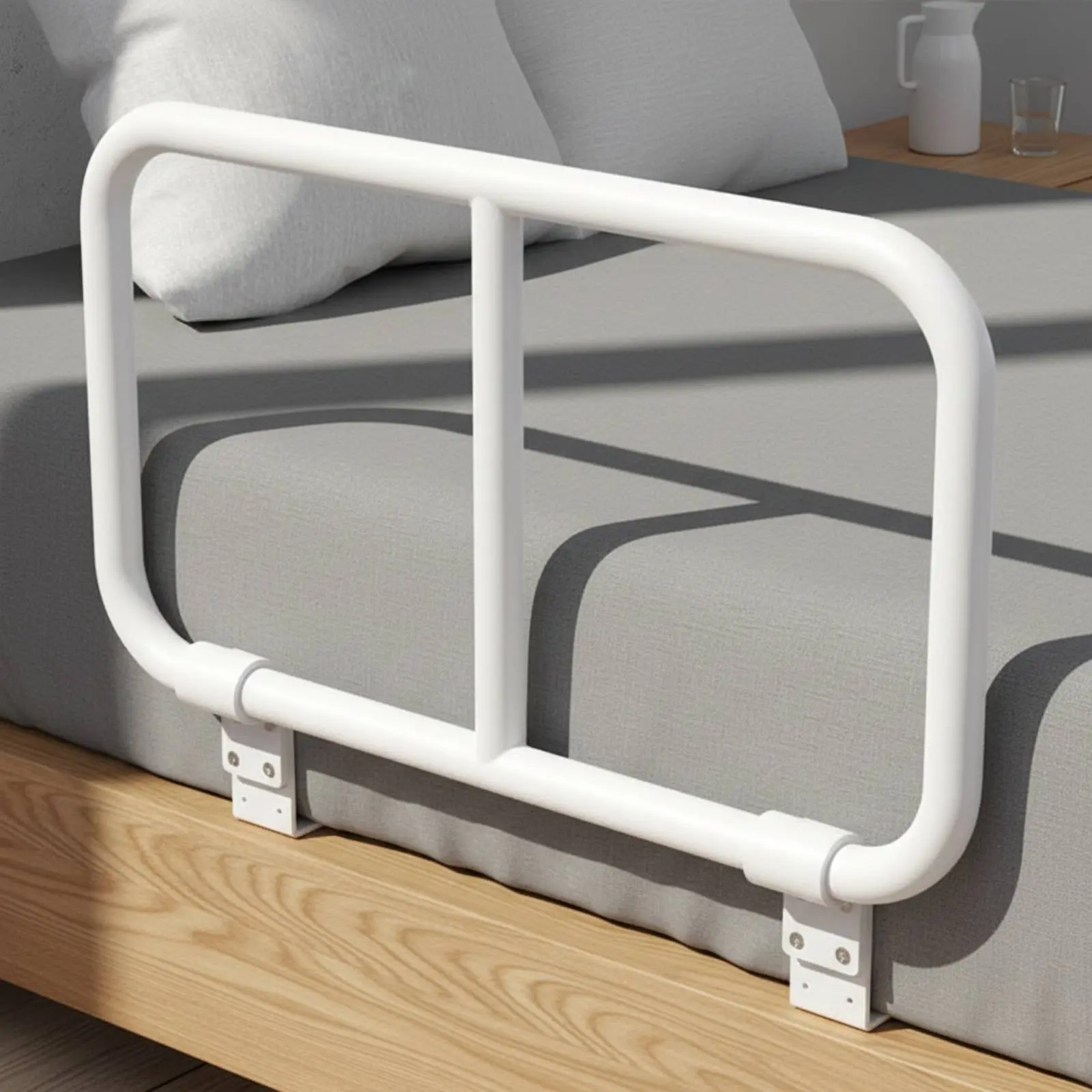 

Elderly Bed Safety Guardrail Anti-Fall Protection Bedside Stand Assist Grab Bar Foldable Bed Assist Rail Non-Slip Grip