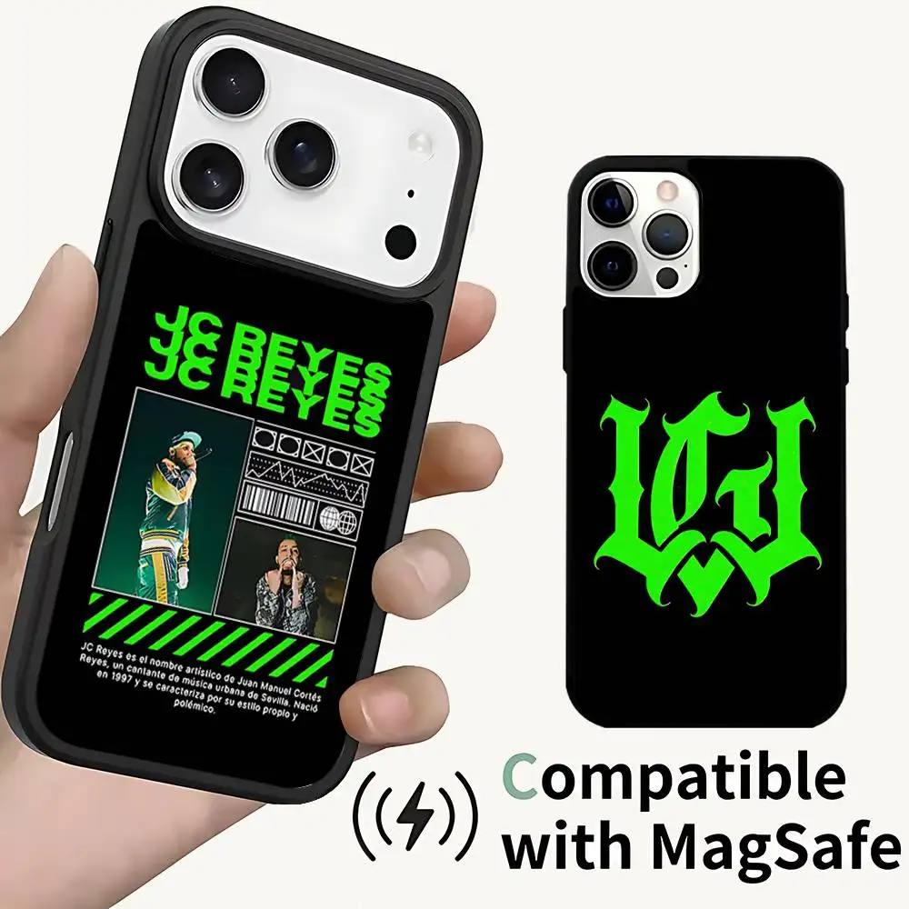 Funda SINGER Jc Reyes Tour 2025 para iPhone 17,16,15,14,13,12,11,Pro,Max,Plus,Mini,SE4,E carga inalámbrica Magsafe magnética
