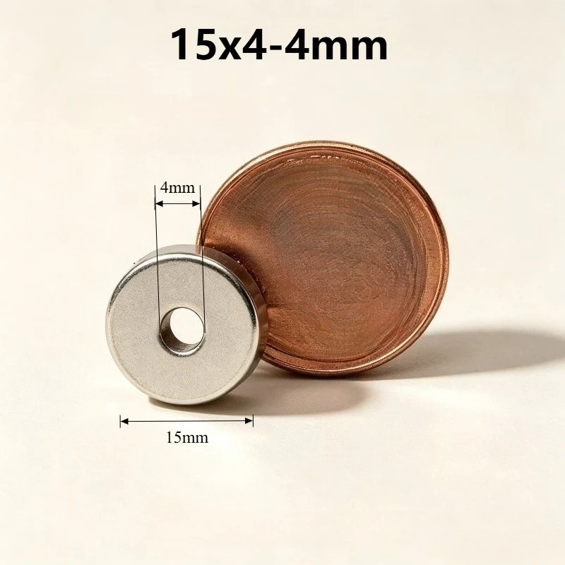 15*4‑4 mm Round Countersunk Neodymium Magnet N35 15x4‑4 mm 4mm Hole Strong Rare Earth Permanent NdFeB Magnet for Fridge DIY