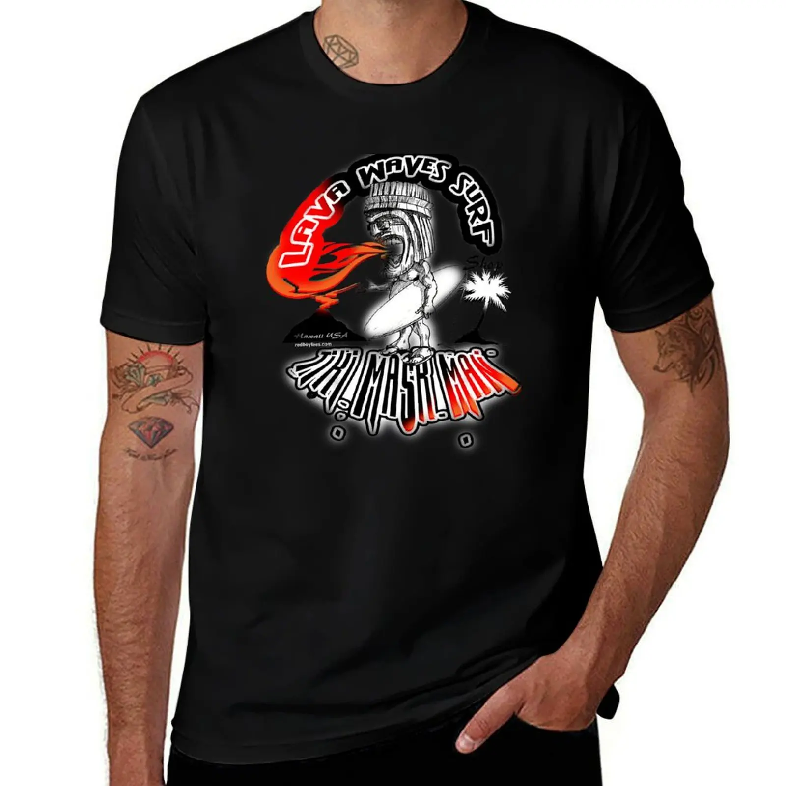 

lava surfshop T-Shirt plus sizes graphic t shirt vintage quick-drying black t-shirts for men