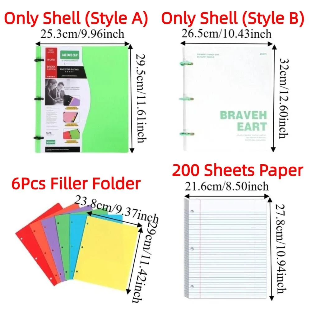 3 Ring Loose-leaf File Folder Thickened Waterproof Notebook Binder Dustproof Portable Loose Leaf Document Folder view 6