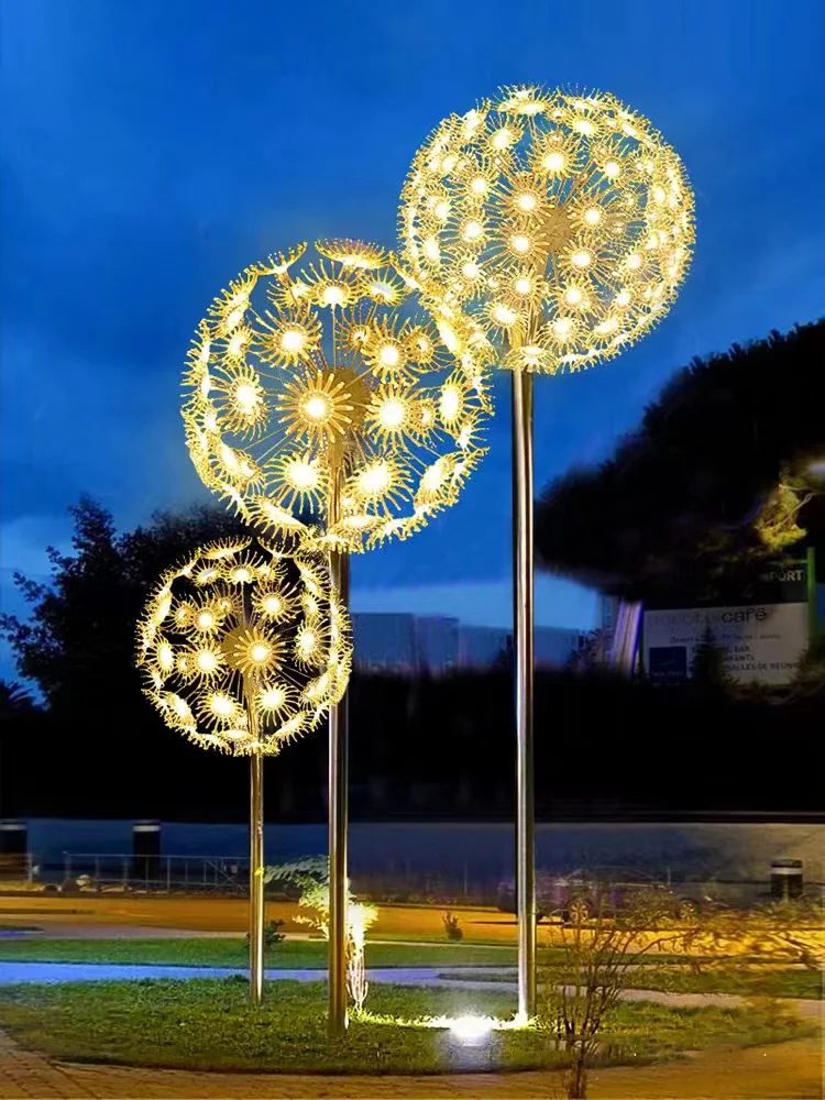 Dandelion lamp, outdoor waterproof lawn lamp, cultural and tourism, camping style decorative, garden lighting project