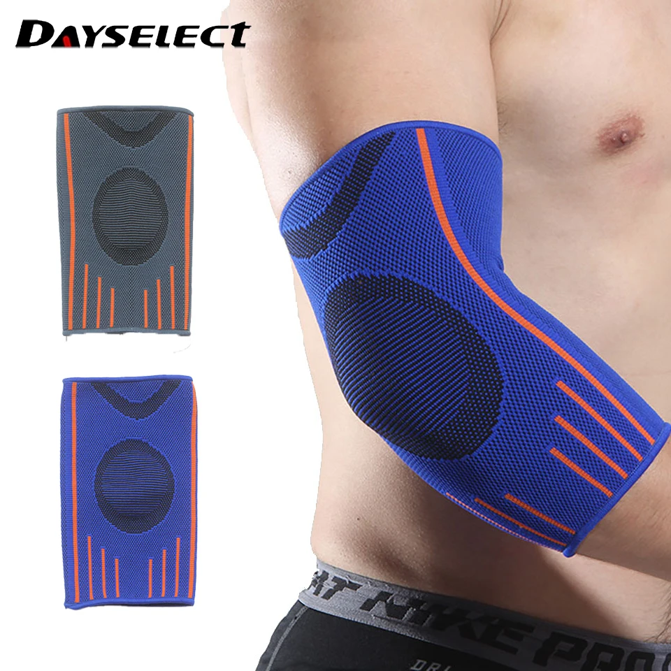 1Pcs Elbow Guard Sports Nylon Elastic Force Knitting Elbow Guard Fitness Prevent Sprains Joints Tendon Sheath Protective Gear