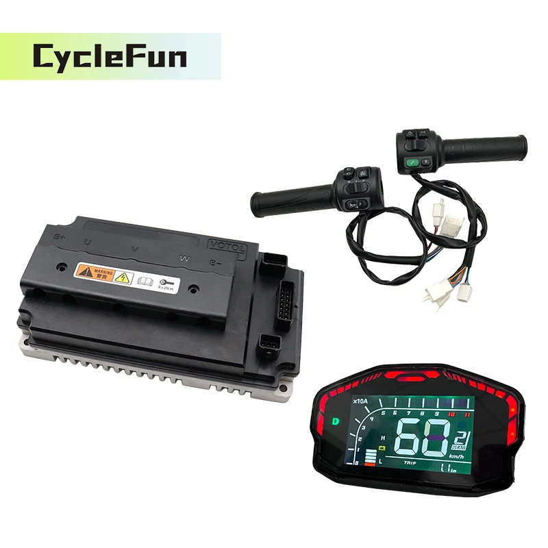 Votol EM100 Boost 120A Controller with T08 Throttle DKD ONE-LIN Display for E-Scooter Hub Motor or Mid Drive Motor