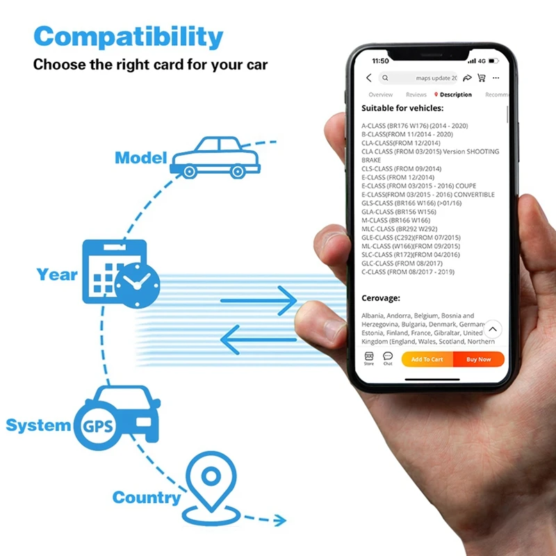 A218 V19 навигационная карта для Mercedes-Benz CLA-CLASS с 2014 года-Карта Европы 2022/2023 A218 906 2404 карта карты