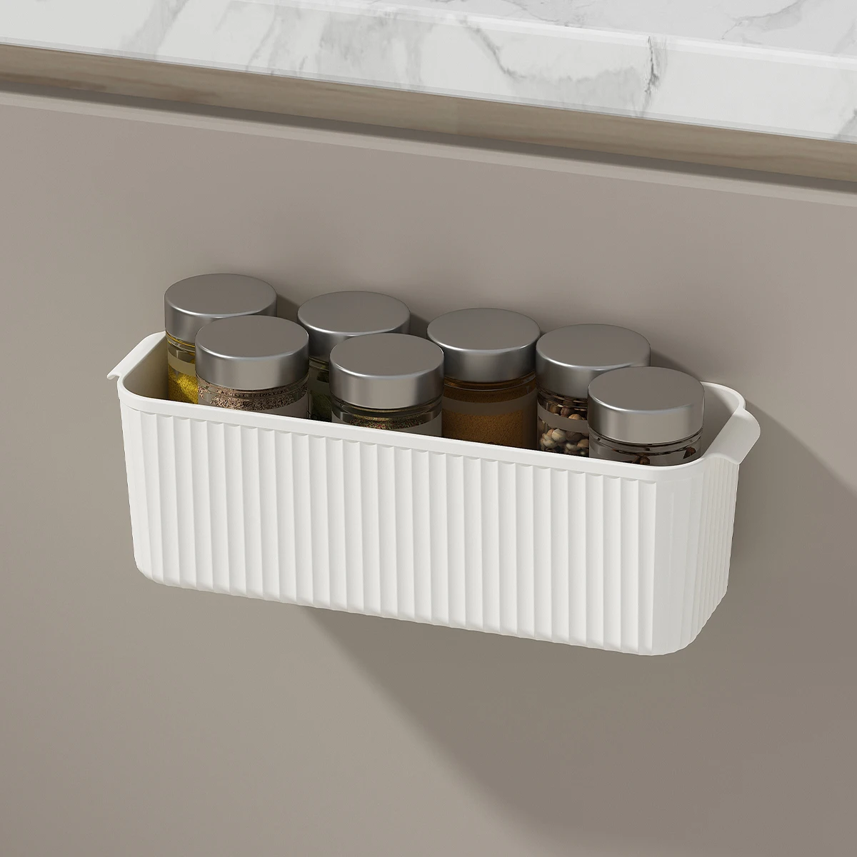 WORTHBUY Garbage Bag Wall Mounted Storage Rack Holder Kitchen Cabinet Plastic Storage Organizer Shelf For Paper Cup Spice Jar