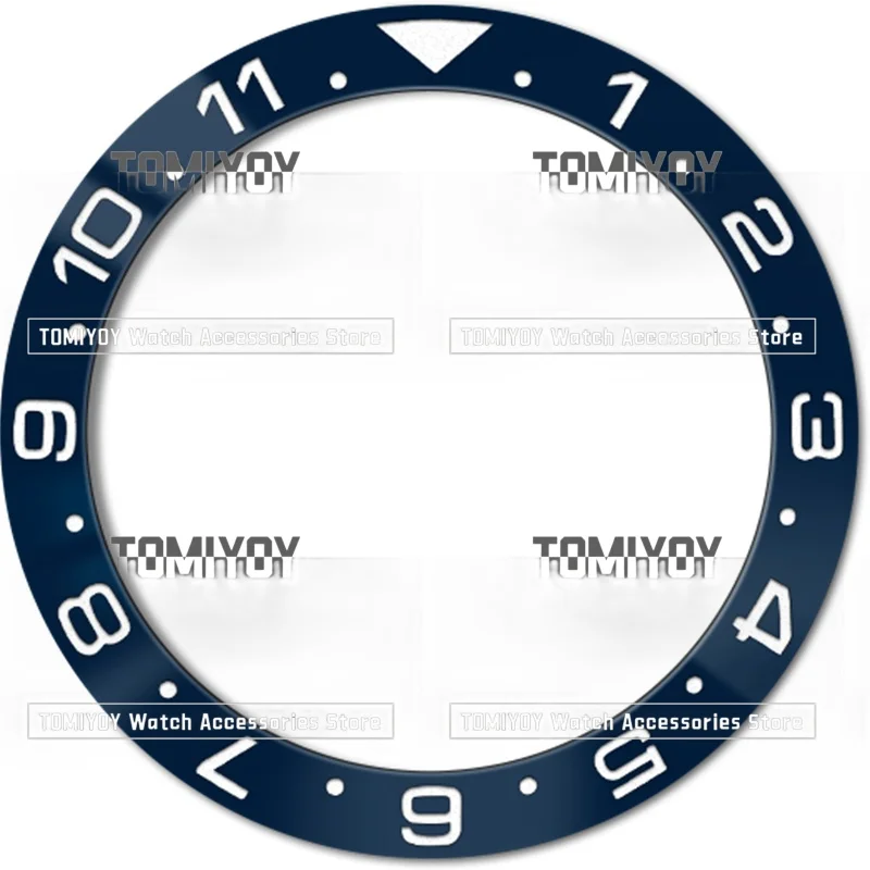 38 мм темно-синий фиолетовый черный 12-часовой гальванический керамический безель с наклонной поверхностью подходит для часов SKX