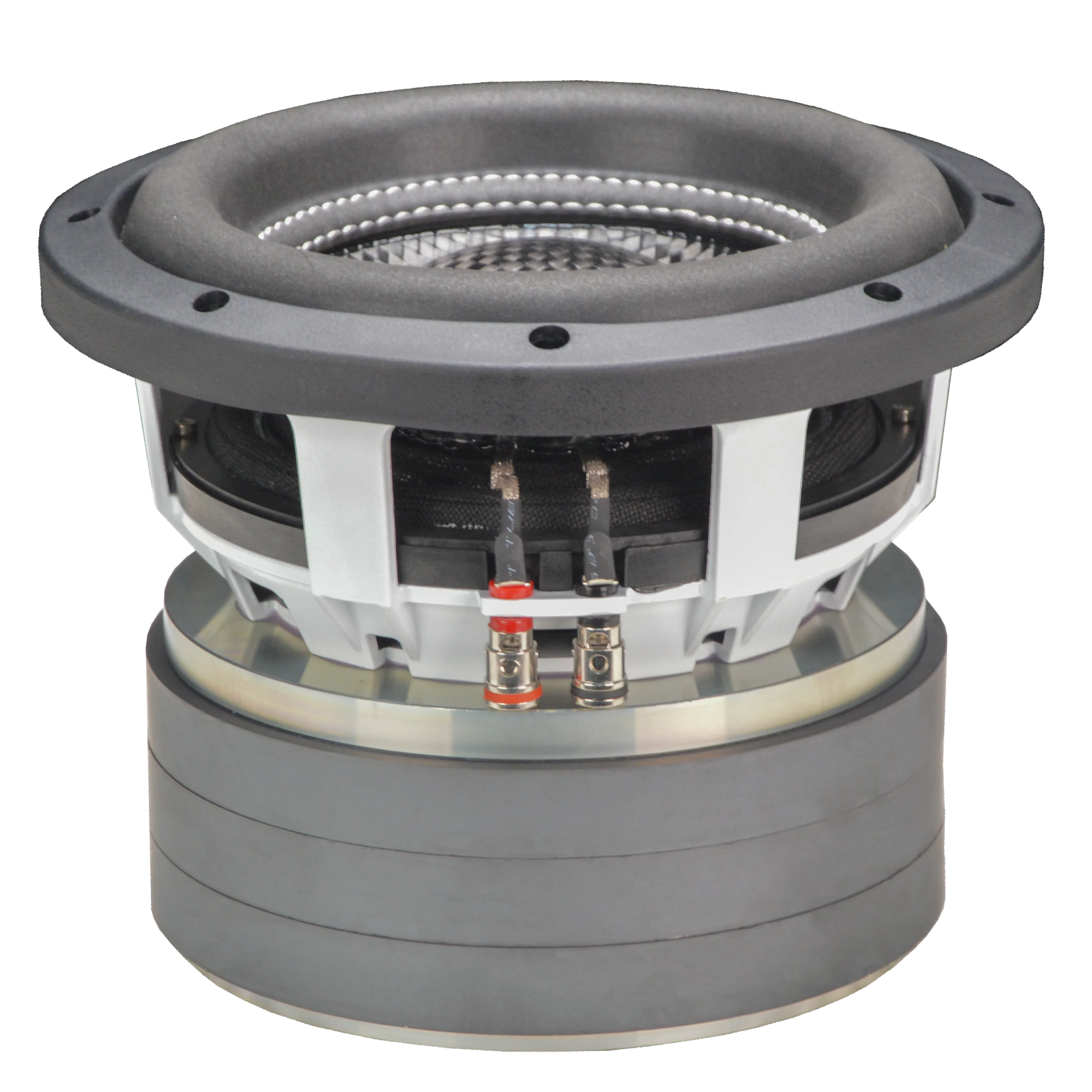 

8-дюймовый автомобильный сабвуфер 1000 Вт AES, 2000 Вт пиковая мощность, 3-дюймовая звуковая катушка, тройной магнит, глубокий бас, автомобильный аудиодинамик SPL для ATV и UTV