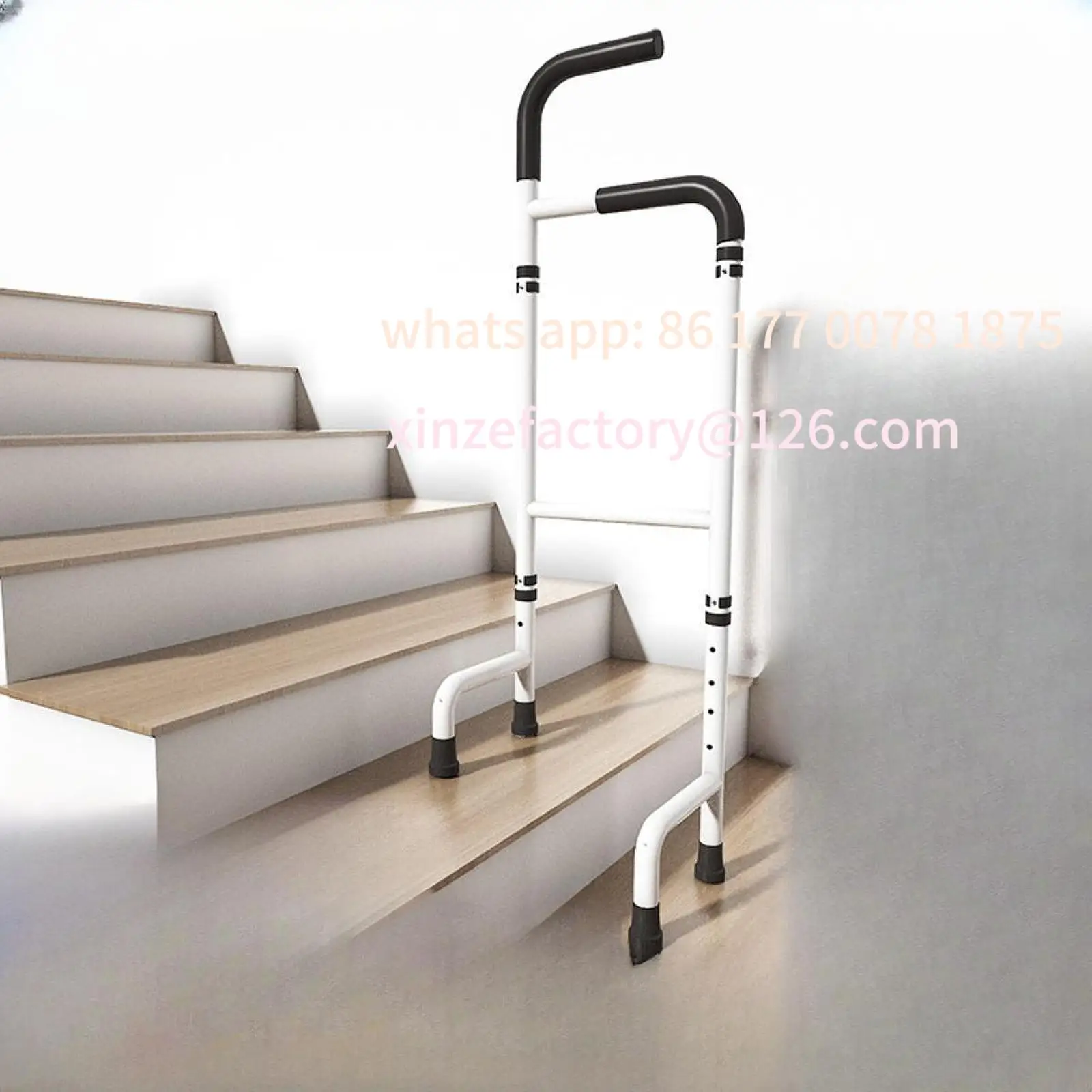 Customizable Stair Climbing Assist Cane Ergonomic Non Slip Sturdy Fits Most Standard Steps for Sore Hips and Knees Adjustable