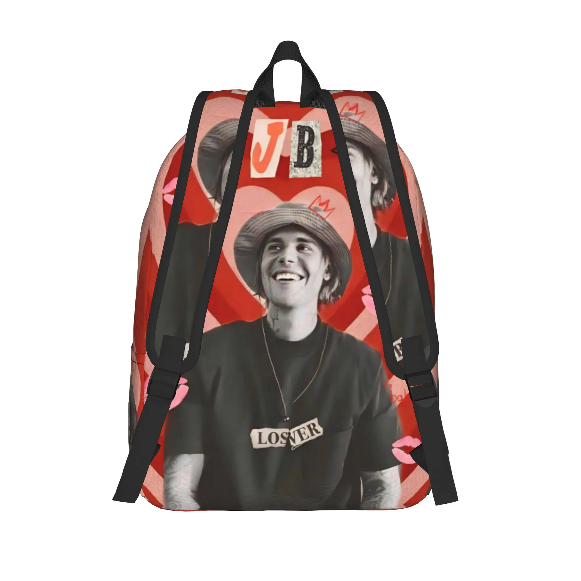 Justins Pop Singer Biebering Backpack for Men Women Casual Student Business Daypack Dance Cool College Canvas Bags Durable
