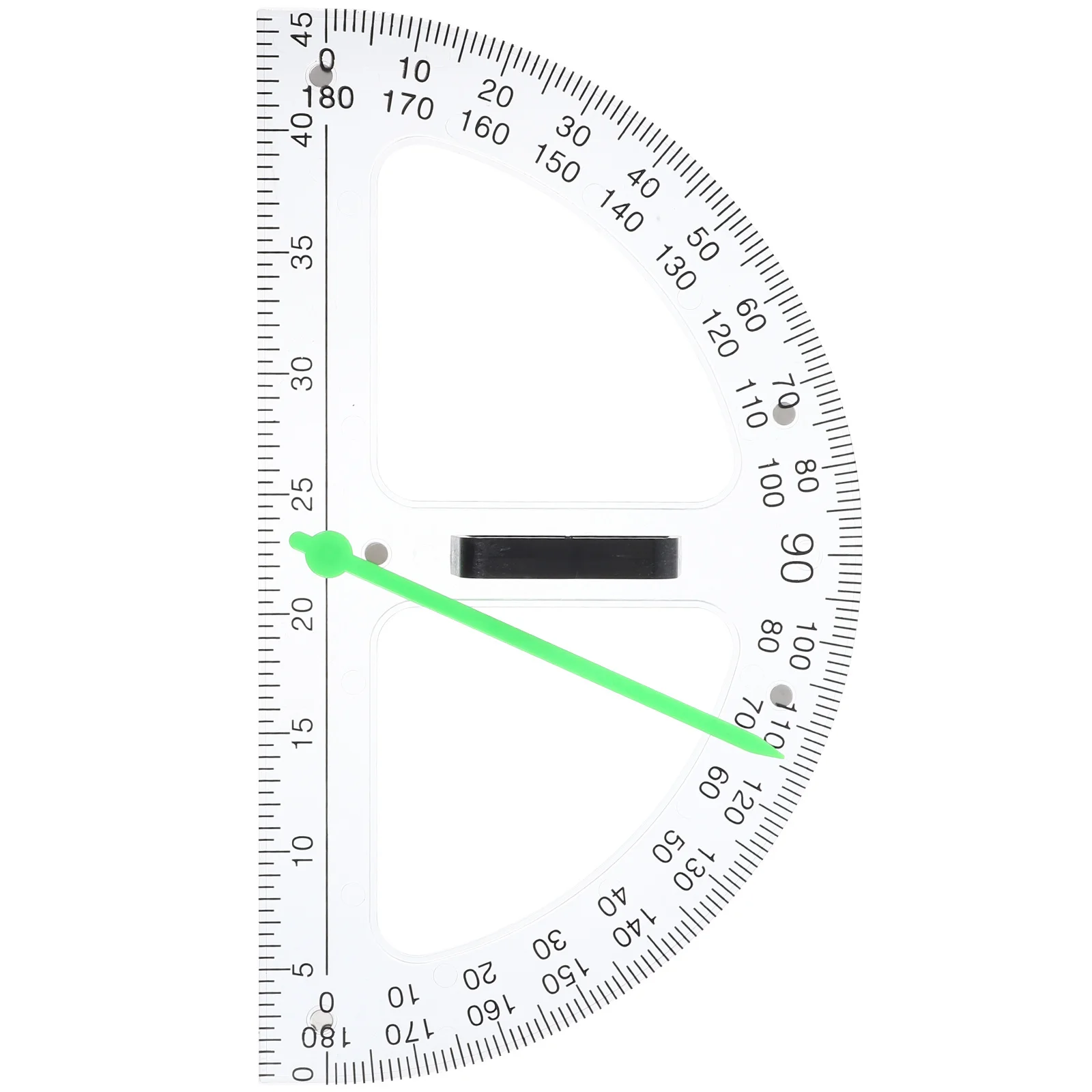 

Magnetic Half Circle Protractor Transparent Math Angle Tool Geometry Measuring Ruler Teacher Supplies Portable Multi-Function
