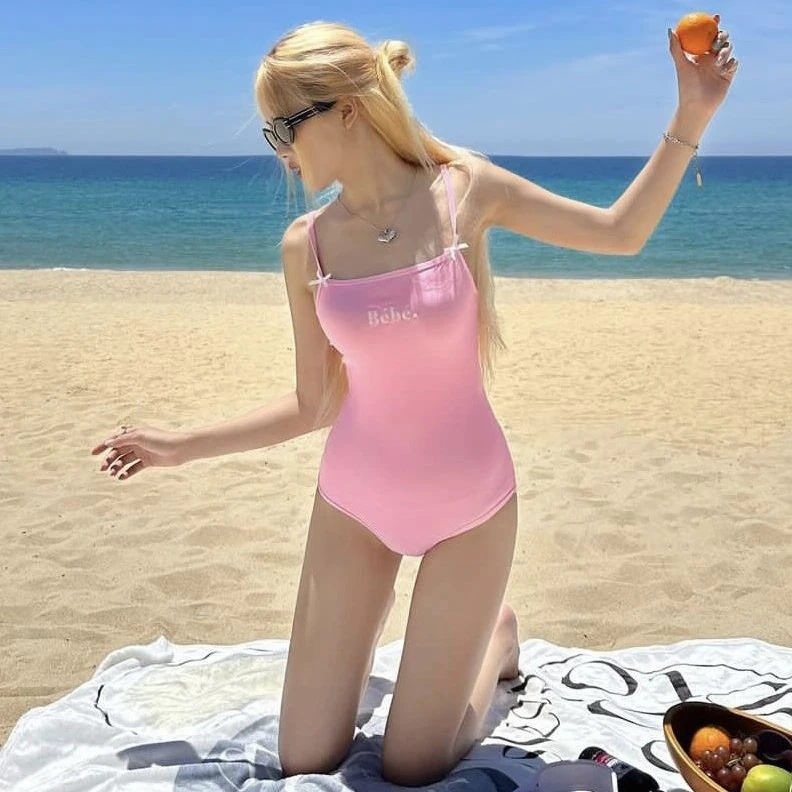 

Women's One-Piece Swimsuit 2024 New plus Size Thermal Spring Bathing High Sensation Pure Desire Small Size Conceal Meat