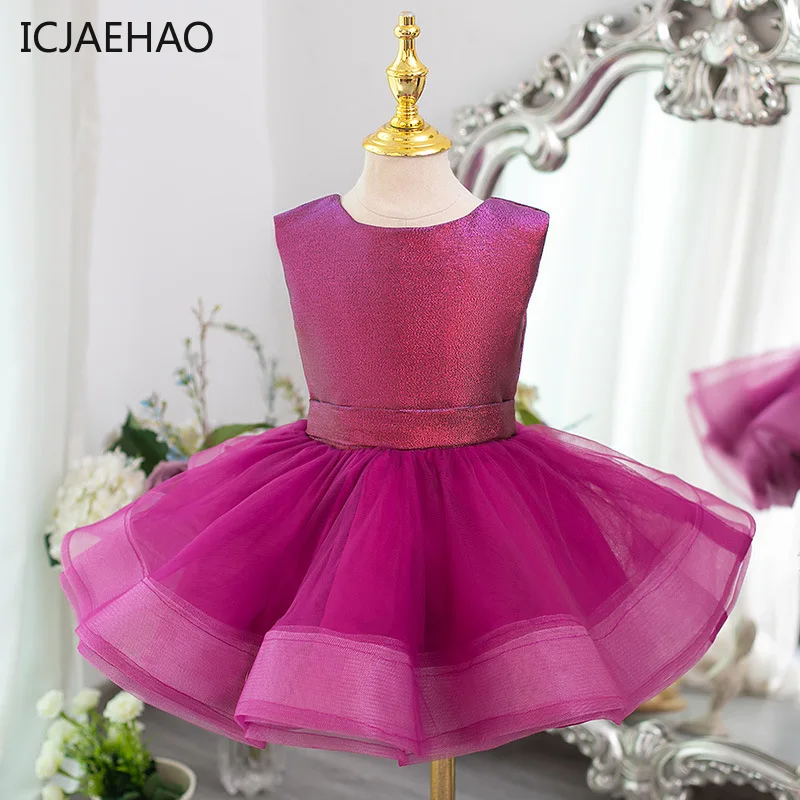 

2024 Party Elegant Prom Evening Dresses for Girls Princess Costume Matching Kids Infants Clothes Ball Gown Children Outfit Dress