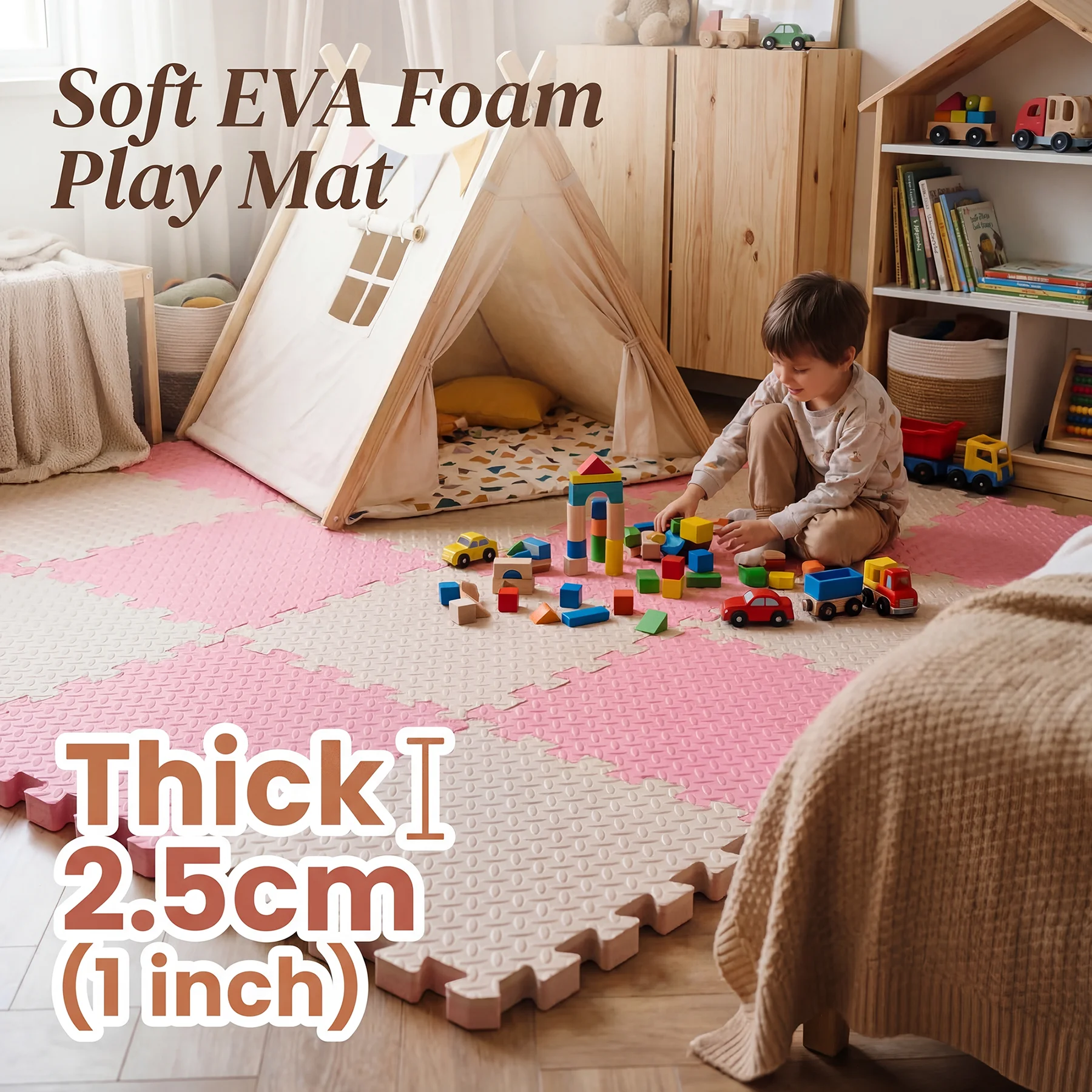 

Набор из 8 ковриков-пазлов из ЭВА-пены толщиной 2,5 см для ползания младенцев, нескользящий, для занятий спортом, для детской комнаты и дома