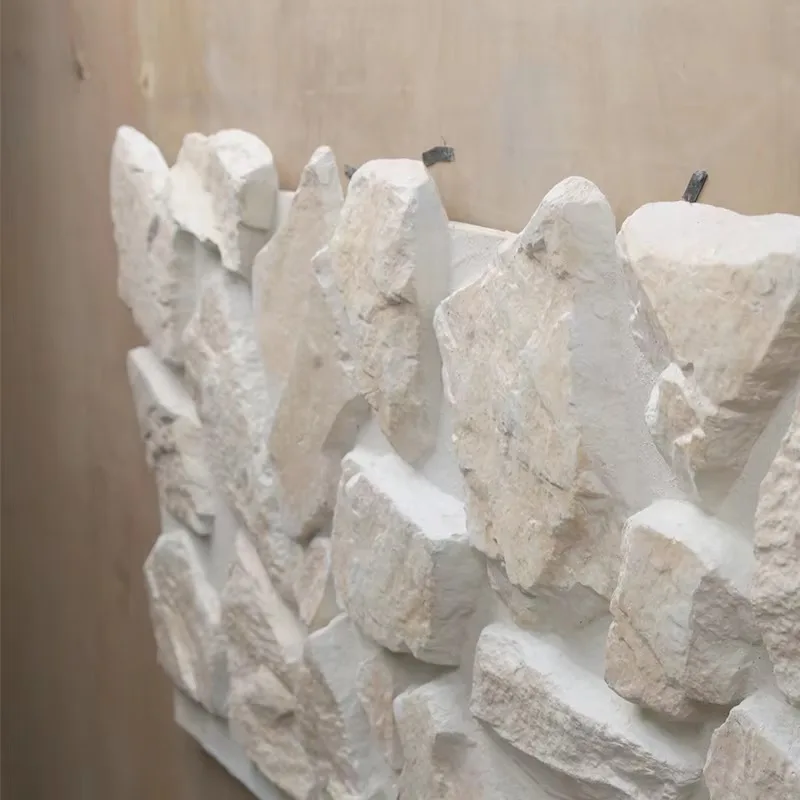 デザイン模造大型ボード壁パネル内外ポリウレタン石カバーパネル特性人造石