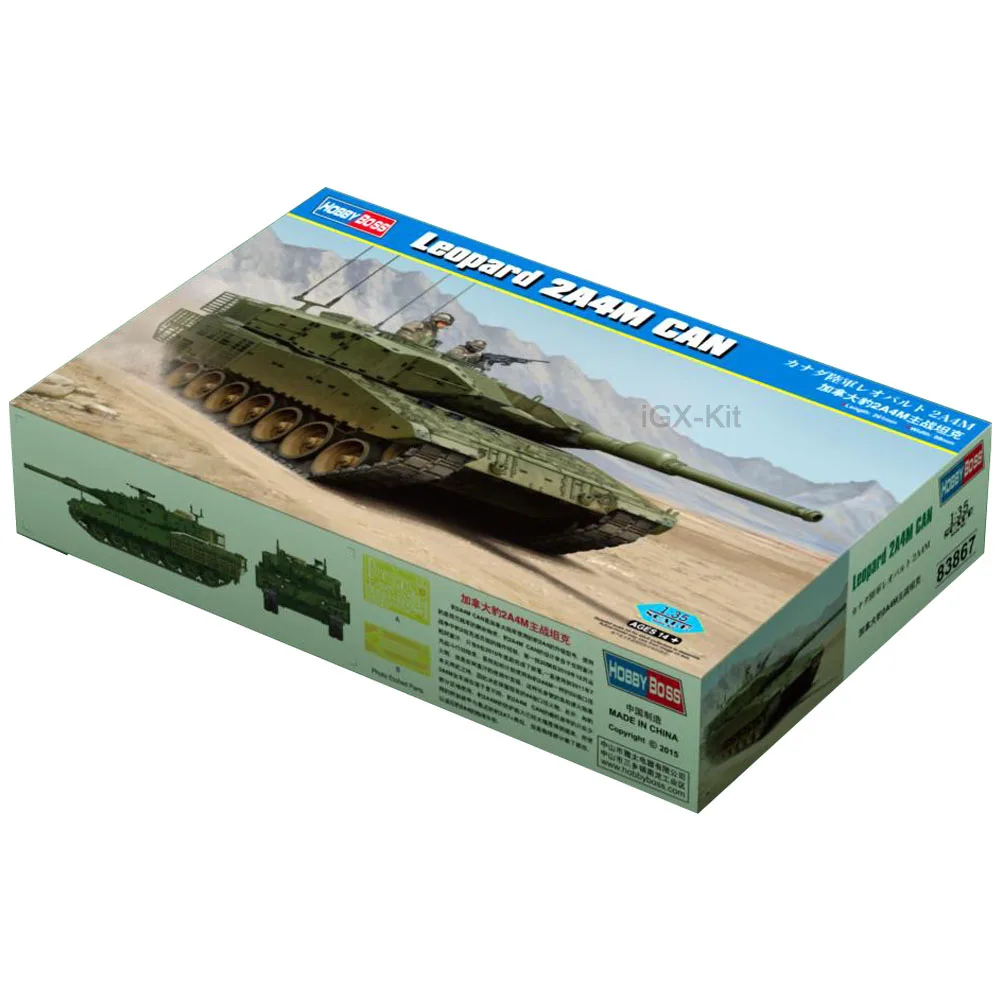 Hobbyboss 83867 1/35 Scale Canada Leopard 2A4M CAN  MBT Main Battle Tank Vehicle Hobby Craft Toy Plastic Model Building Kit