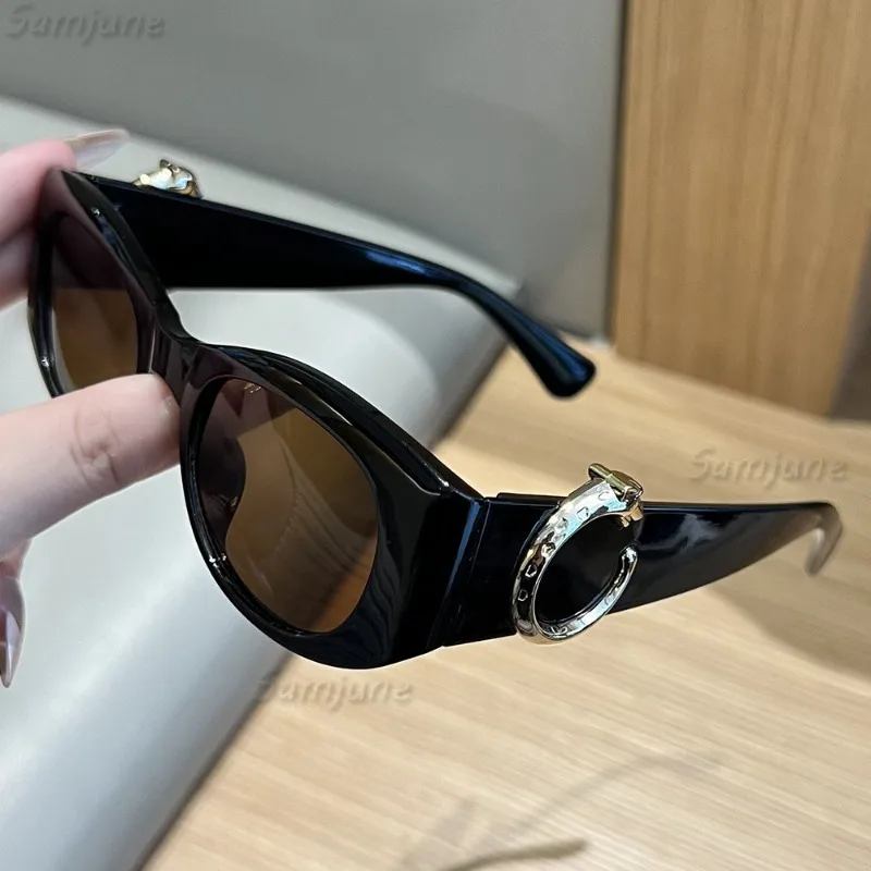 Cat-Eye-Sonnenbrille mit Leopardenmuster für Damen und Herren, modisch, luxuriös, Vintage-Design, Strandparty-Sonnenbrille, Unisex-Brille, Y2K
