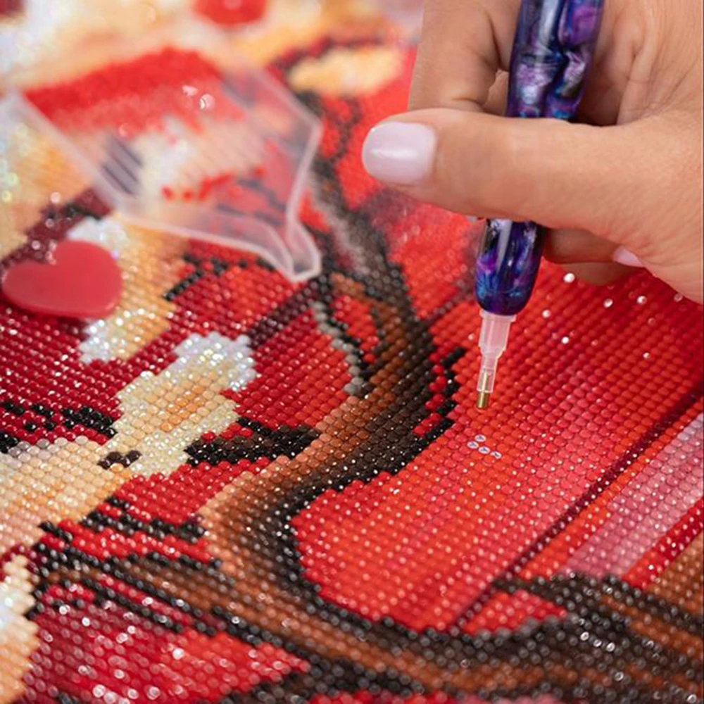 Resin-Foto-Diamantmalerei-Druck mit farbigen Leinwandrändern, Symbolaufkleber, FD AB Kristall, vollflächig, 5D DIY, individuelle Dekoration – Detail 12