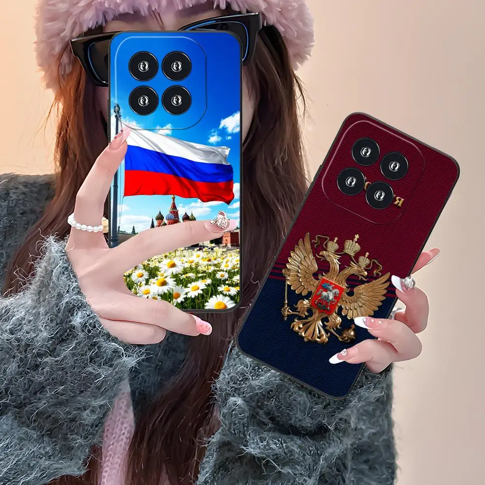 Russia Flag Mobile Cell Phone Case for Xiaomi 15 14 13 12 Mi 11 T Ultra Lite Pro S X 5G Colour Printing Cover Luxury Smartphone