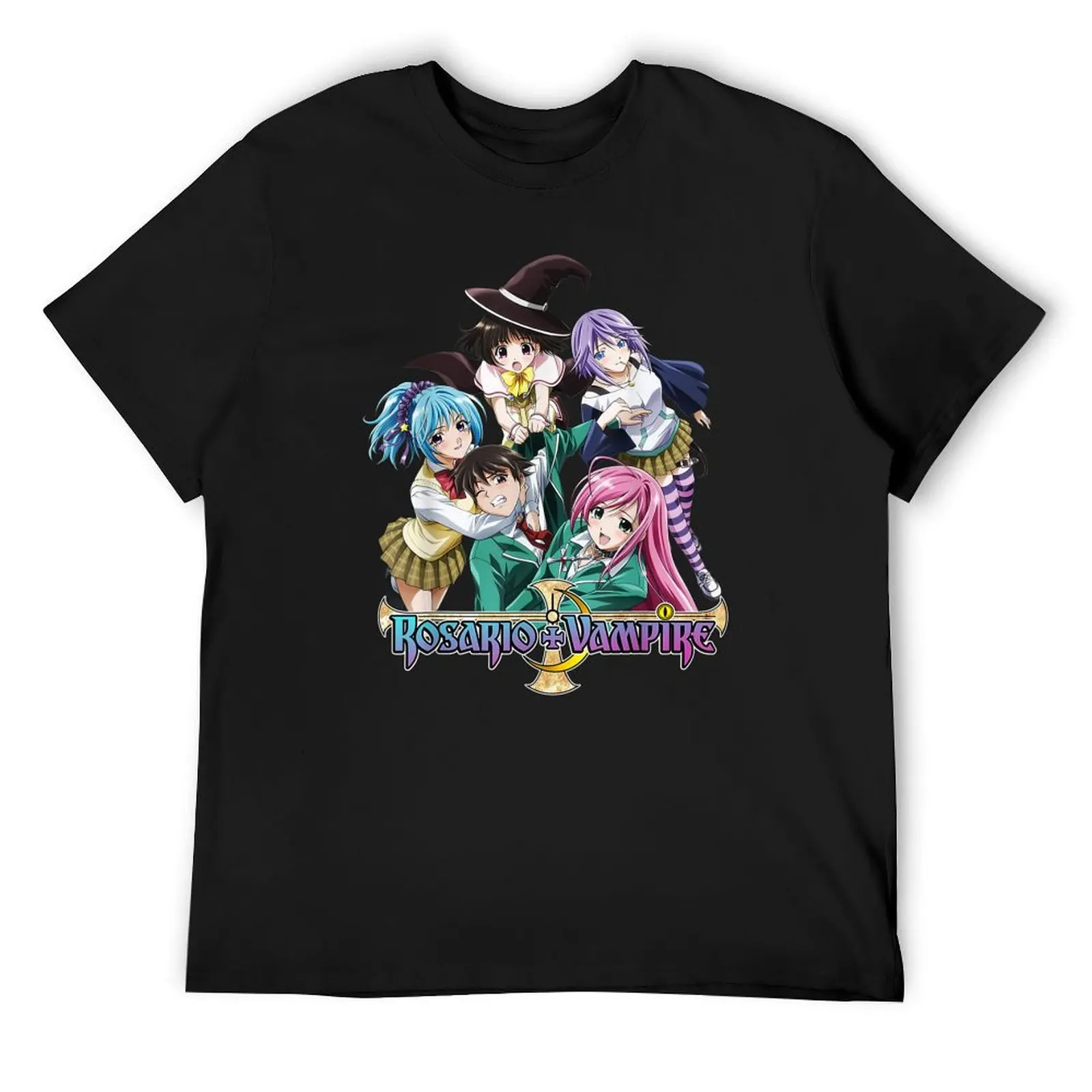 

Vintage Vampire Design Arts Rosarios Figure Anime Characters T-Shirt street wear funny meme t-shirts workout shirts for men