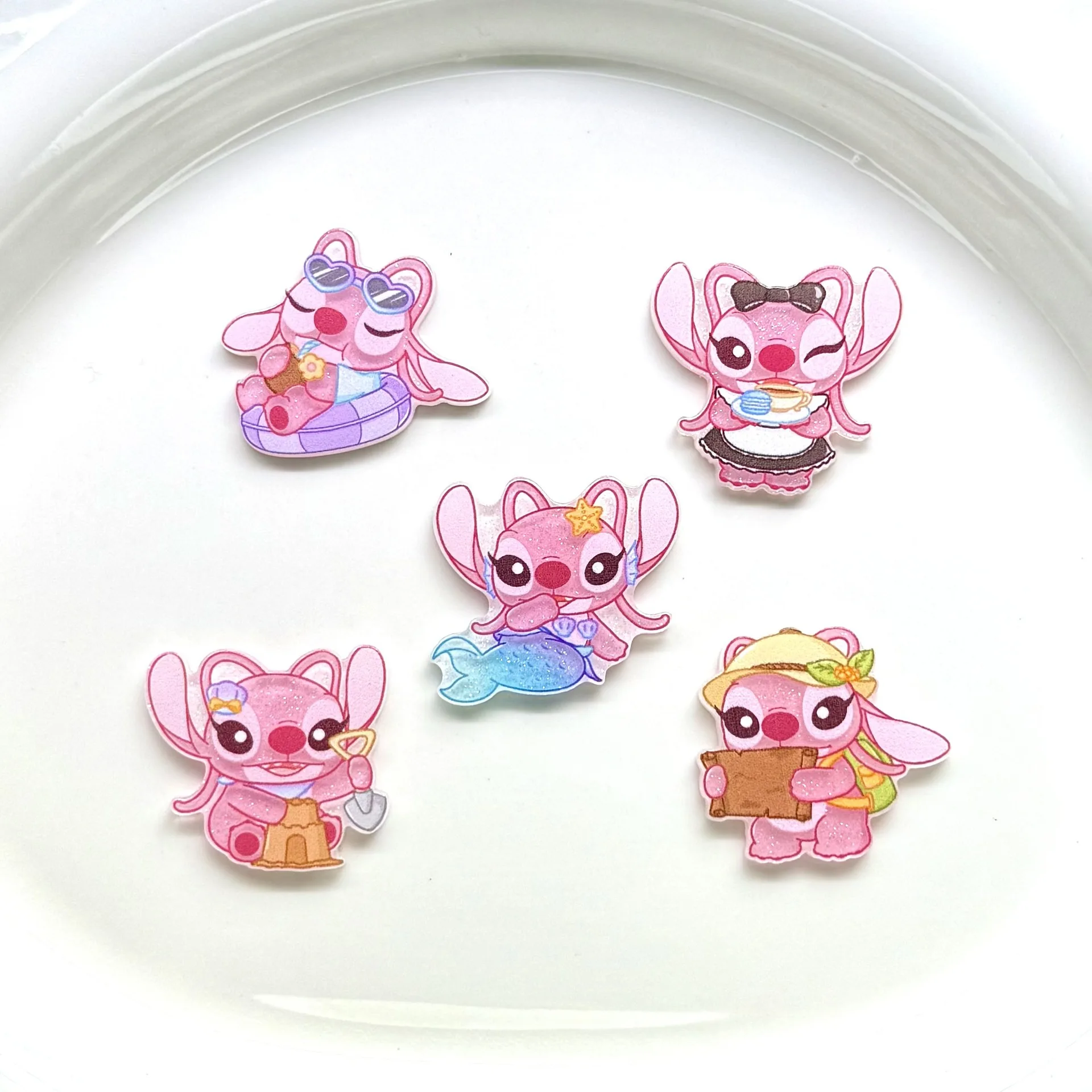 Miniso's new acrylic jewelry small accessories cute cartoon Stitch DIY