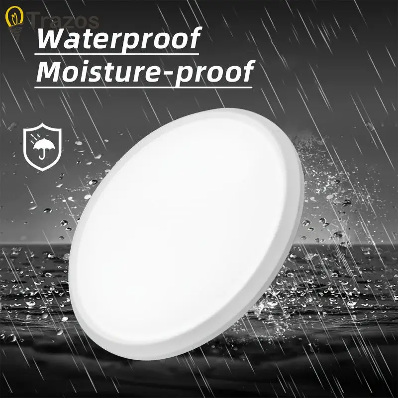 Circular Anti-teto LED Light, Ultra-fino, Impermeável, Banheiro, Varanda, Cozinha, Corredor, Corredor, Três