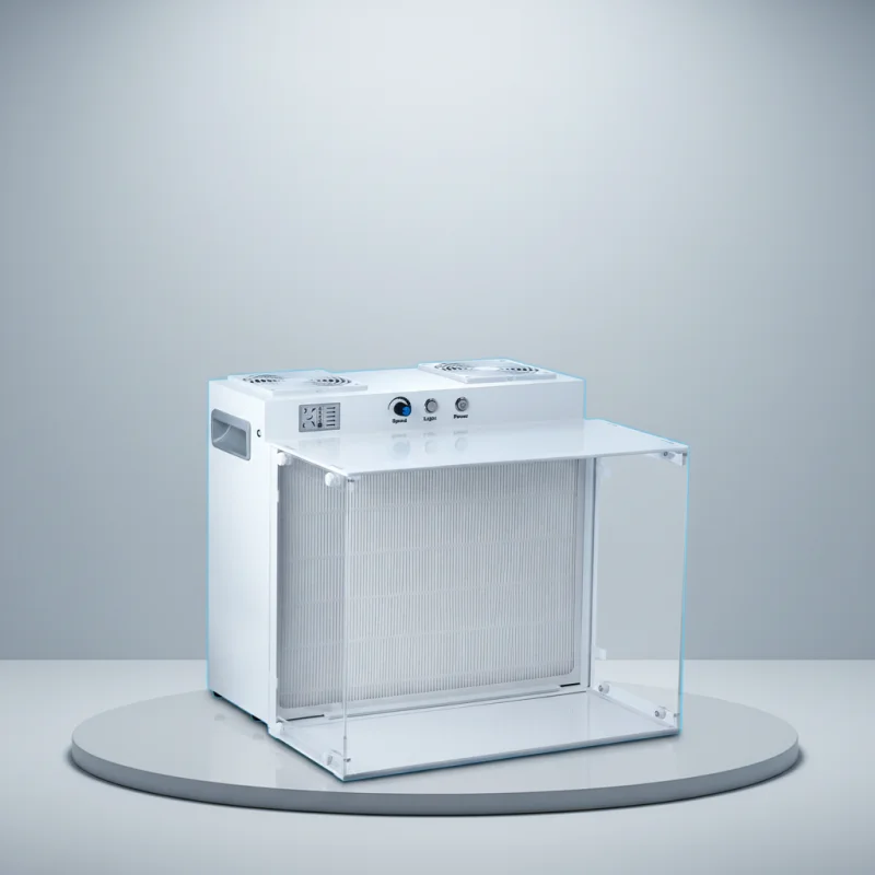 Horizontal Benchtop Laminar Flow Hood H13 HEPA Filter 99.95% Efficiency Metal Clean Workbench Mushroom Tissue Culture Lab Home