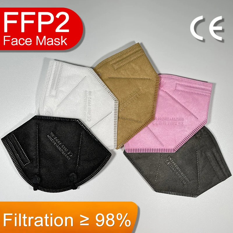 10-200 ffp2 face mask facial masks filter maske Mouth FFP2mask anti dust mask mascaras mascarilla ventilation white black