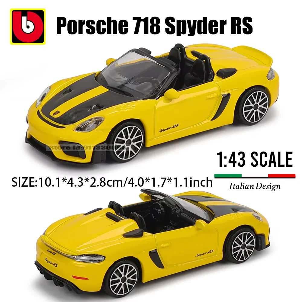 Bburago 1:43 Multiple styles Alpha Porsche Chevrolet Lamborghini Toyota GR Yaris Alloy Luxury Die Casting Car Model Toy Series