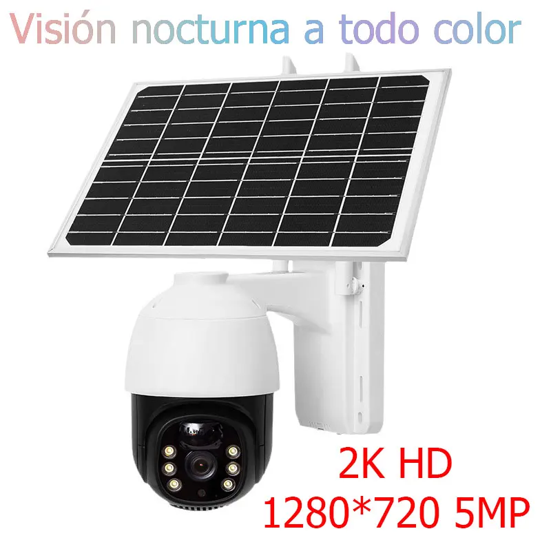 Outdoor wifi surveillance camera 2K HD-1280 * 720 5MP night vision effect full color built-in battery long lasting