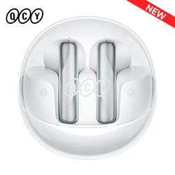 QCY AilyBuds Clear Wireless Earphones Bluetooth 5.3 Semi in-Ear Headphone 4 Mic ENC Mini Short Stem Earbuds 0.068s Low Latency