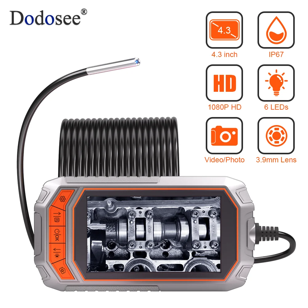 dodosee-hd-1080p-camara-endoscopio-industrial-43-pantalla-ips-6-lentes-led-boroscopio-de-inspeccion-impermeable-2600mah-bateria