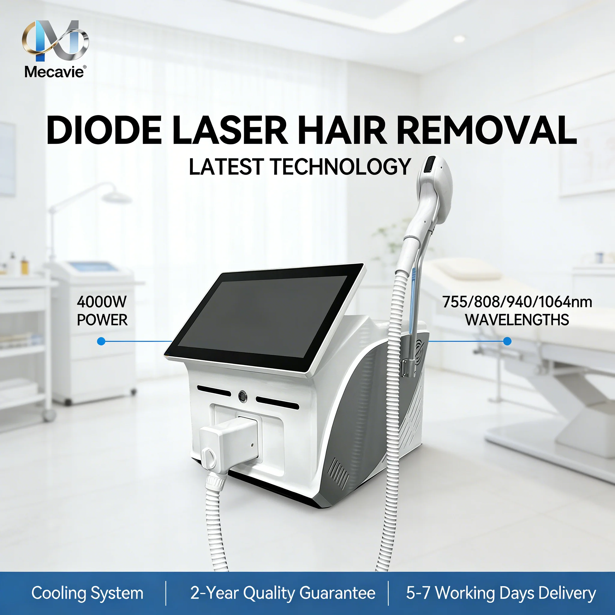 

Профессиональный александритовый лазер для удаления волос 755 808 940 1064 нм, портативный диодный лазерный аппарат для эпиляции