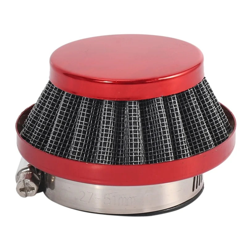 

For Motorized Bicycle Push Mini Moto Pocket Bike Universal 48/50MM Air Filter Clearner ATV Quad Motorcycle Parts Red