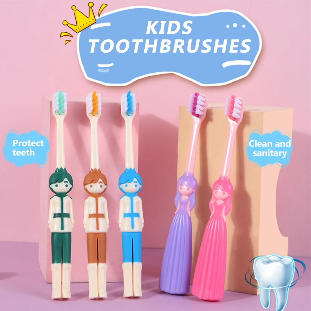 

4pcs Toothbrush Soft Bristle Cartoon Daily Use Travel Manual Teeth Brush Ergonomic Handle Durable Premium Material